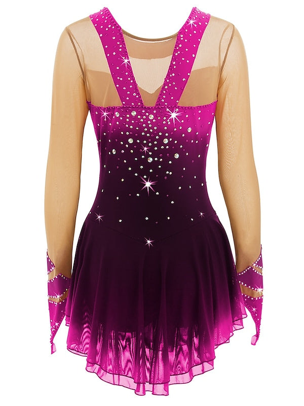 Figure Skating Dancewear Dress Women's Girls' Ice Skating Dress Spandex High Elasticity Skating Figure Skating