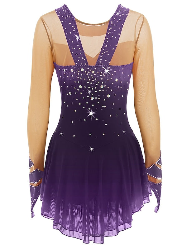 Figure Skating Dancewear Dress Women's Girls' Ice Skating Dress Spandex High Elasticity Skating Figure Skating