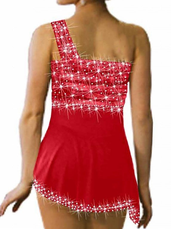 Figure Skating Dress Women's Girls'  Spandex High Elasticity Sleeveless Ice Skating Dress