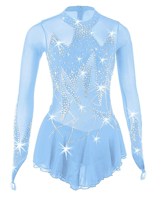 Figure Skating Dress Women's Girls' Dancewear High Elasticity Floral Botanical  Ice Skating Dress