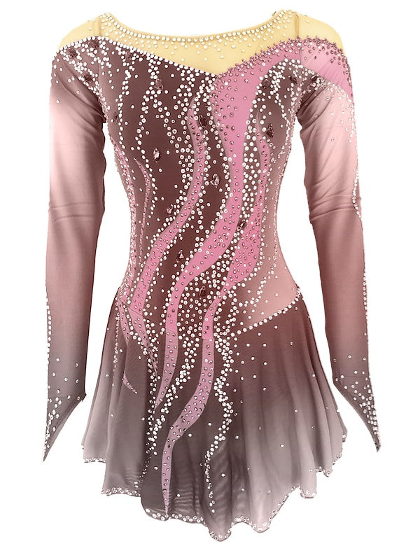 Figure Skating Dress Women's Girls'  Open Back Training Dancewear Skating Dress