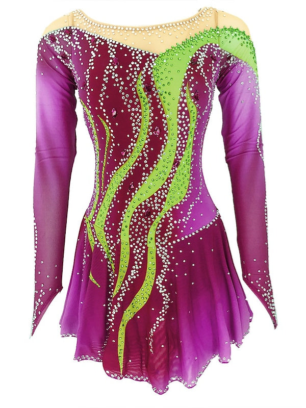 Figure Skating Dress Women's Girls'  Open Back Training Dancewear Skating Dress