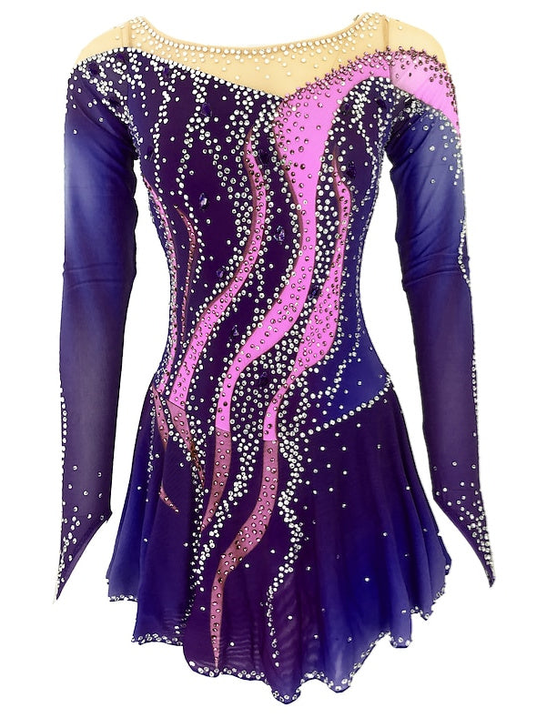 Figure Skating Dress Women's Girls'  Open Back Training Dancewear Skating Dress