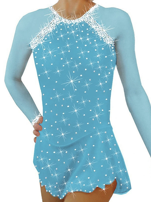 Figure Skating Dress Women's Girls' Ice High Elasticity Crystal/Rhinestone Dancewear Skating Dress