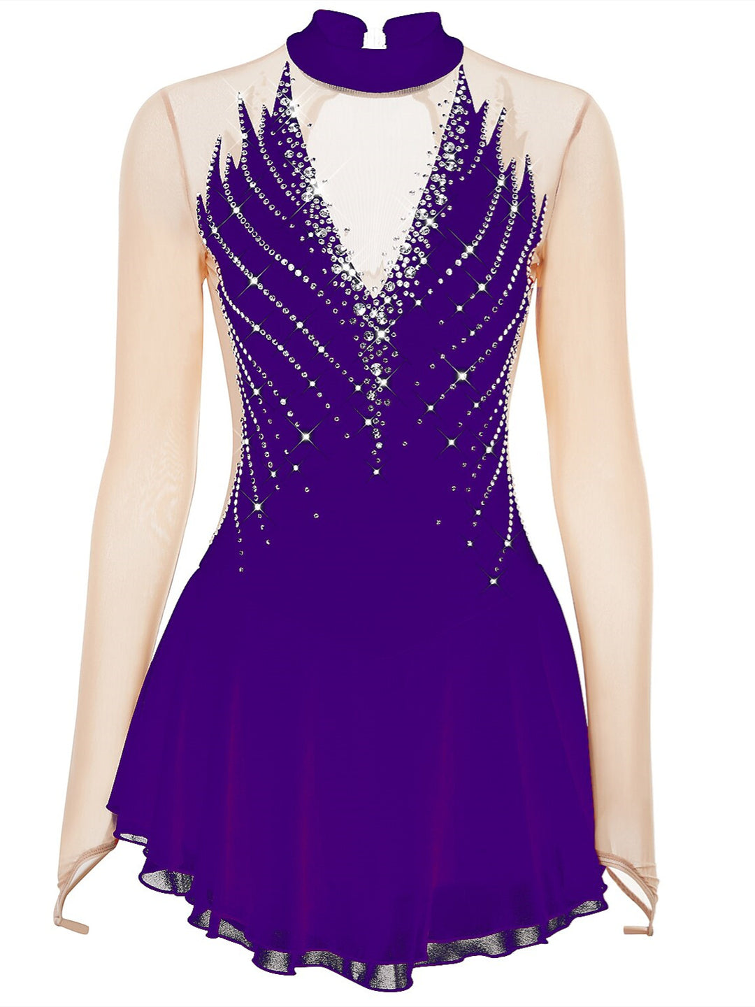 Figure Skating Dress Women's Girls' Ice High Elasticity Crystal/Rhinestone Dancewear Skating Dress