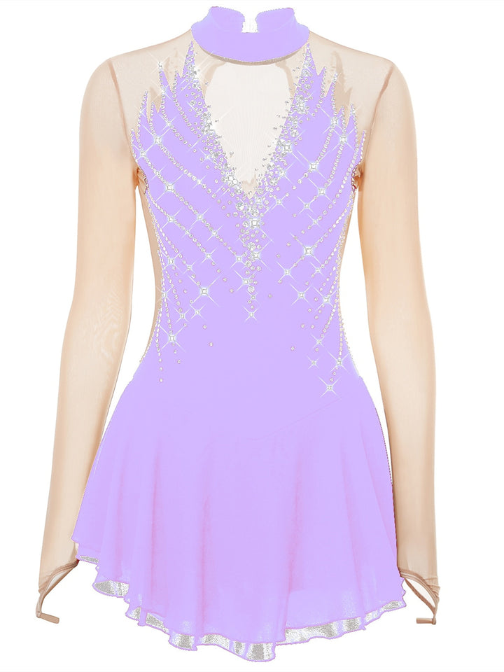 Figure Skating Dress Women's Girls' Ice High Elasticity Crystal/Rhinestone Dancewear Skating Dress