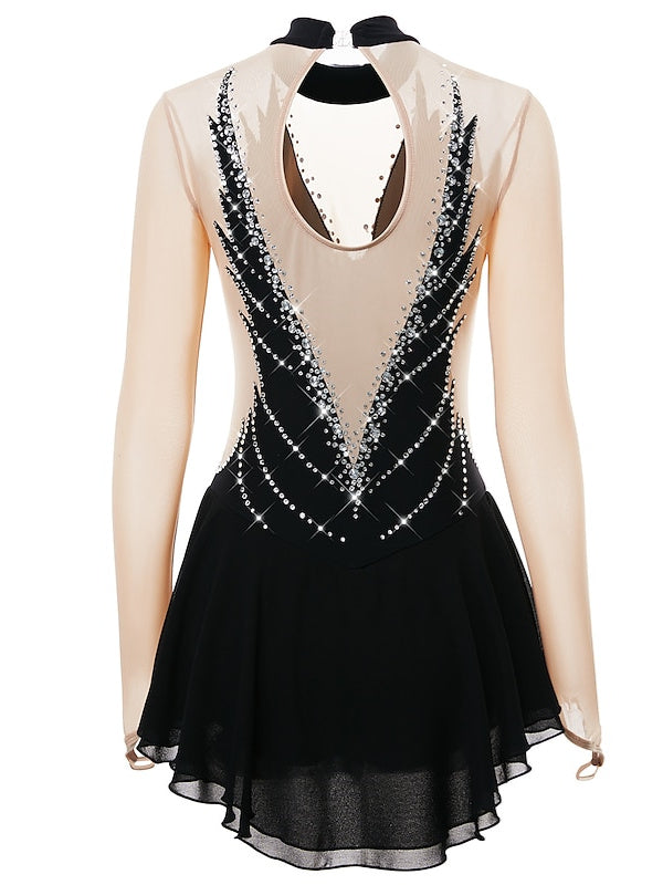 Figure Skating Dress Women's Girls' Ice High Elasticity Crystal/Rhinestone Dancewear Skating Dress