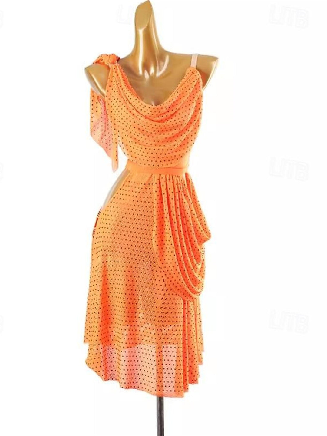 dance dress for ladies Latin Dance Dress for Women Competition Rumba Salsa Dancewear Clothes, S / Orange