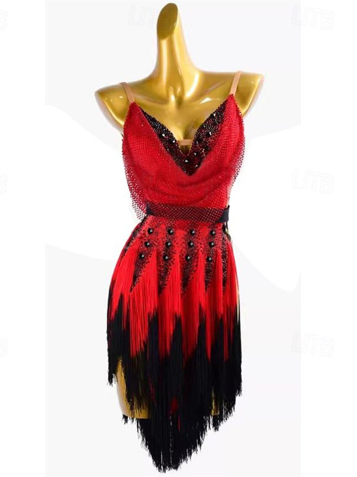 Latin Dance  Tassel Women's Performance Daily Wear Sleeveless Spandex