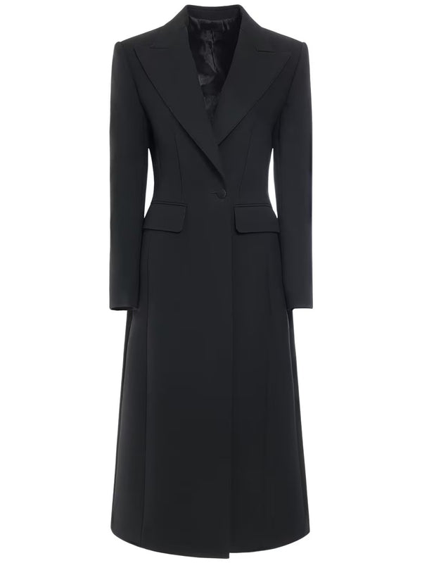 Women's Peaked Lapel Single Breasted One-button Long Sleeves Blazer Dresses with Pockets