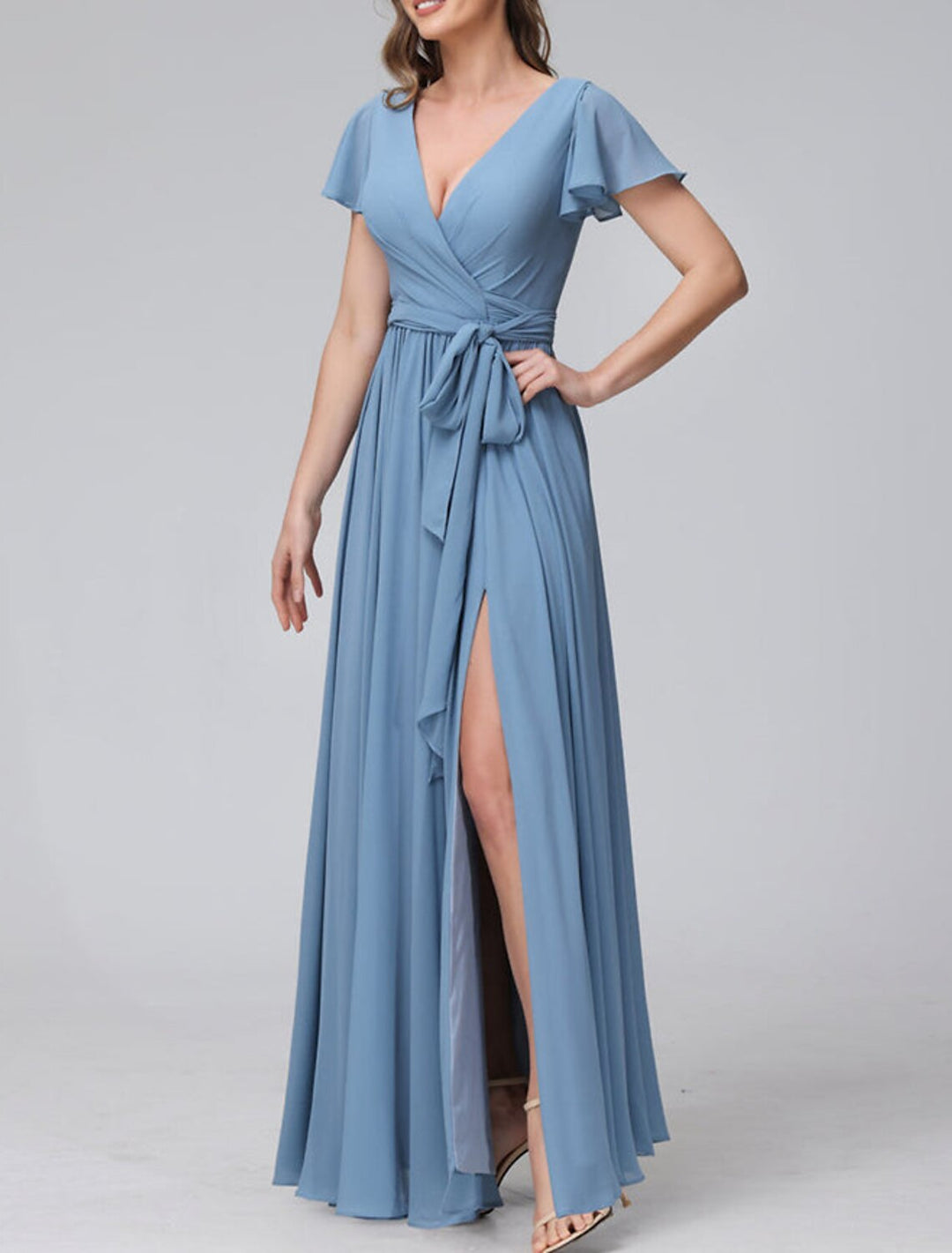 Plus Size Dusty Blue Bridesmaid Dresses Azazie A-Line V-Neck Floor-Length Chiffon Bridesmaid Dresses Plus Size Dusty Blue Bridesmaid Dresses Azazie A-Line V-Neck Floor-Length Chiffon Bridesmaid Dresses