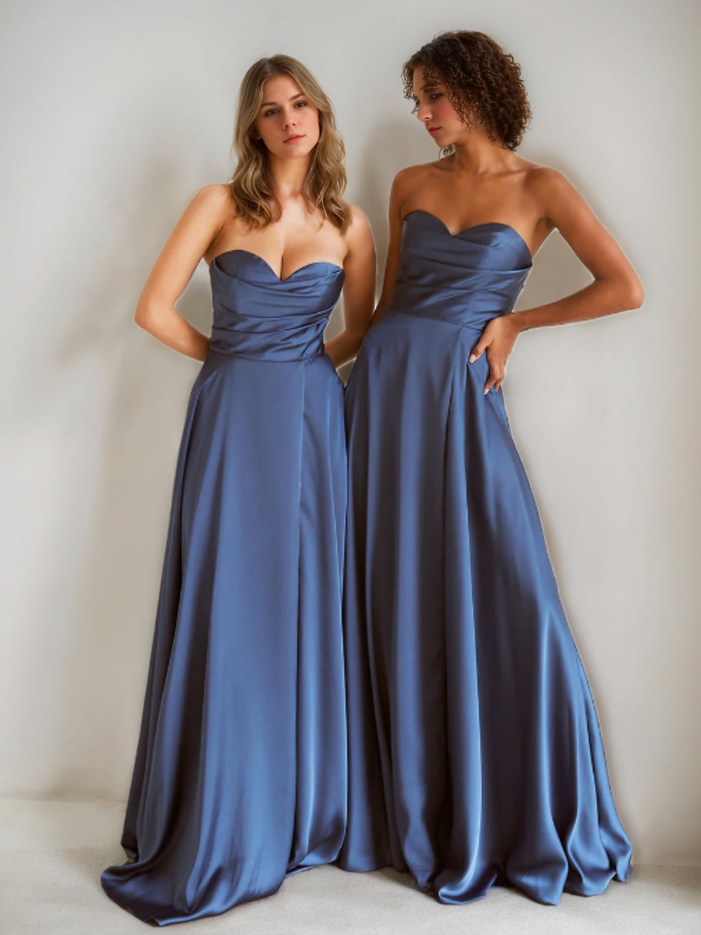A-Line/Princess Sweetheart Sleeveless Ruched Floor-Length Backless Pleated Bridesmaid Dresses