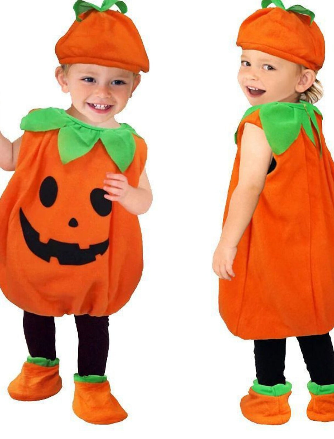 Kids Girls' Dress Cute Orange pumpkin Sleeveless Knee-length Halloween Costumes Dresses