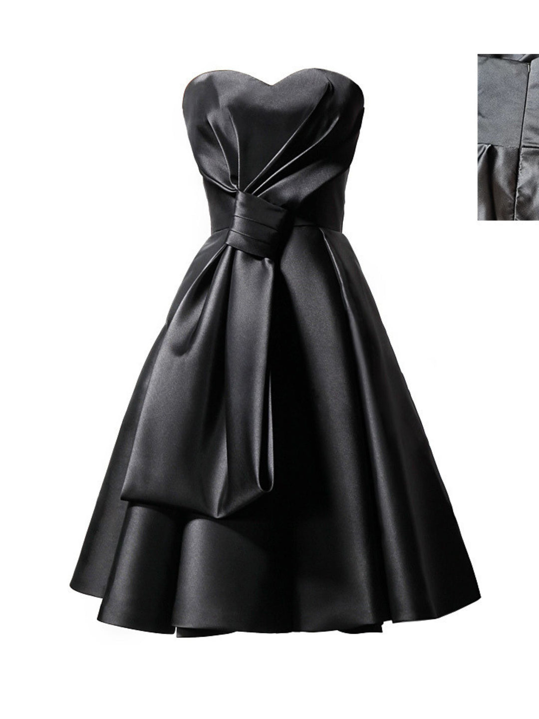 A-Line/Princess Black Sweetheart Sleeveless Knee-Length Elegant Halloween Performance Costumes Dress