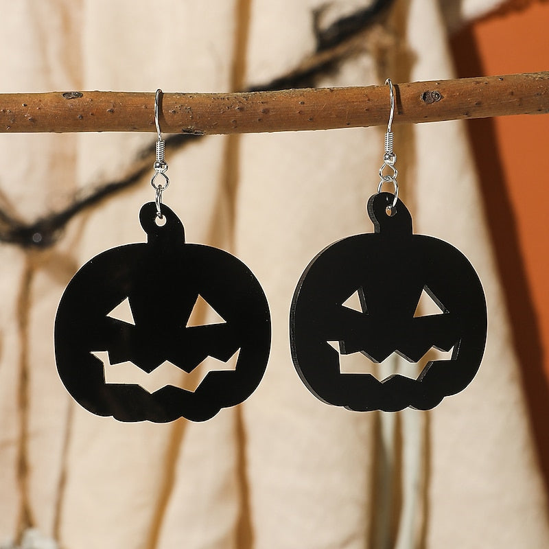 Women's Drop Earrings Delicate Jewelry Classic Halloween Pumpkin Spider Witch Set