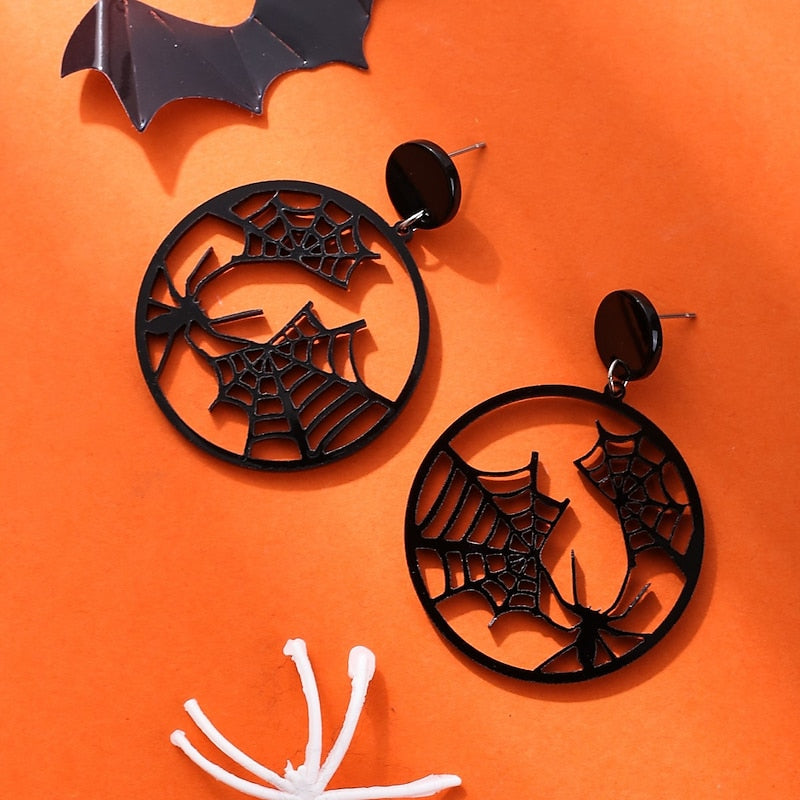 Women's Drop Earrings Delicate Jewelry Classic Halloween Pumpkin Spider Witch Set