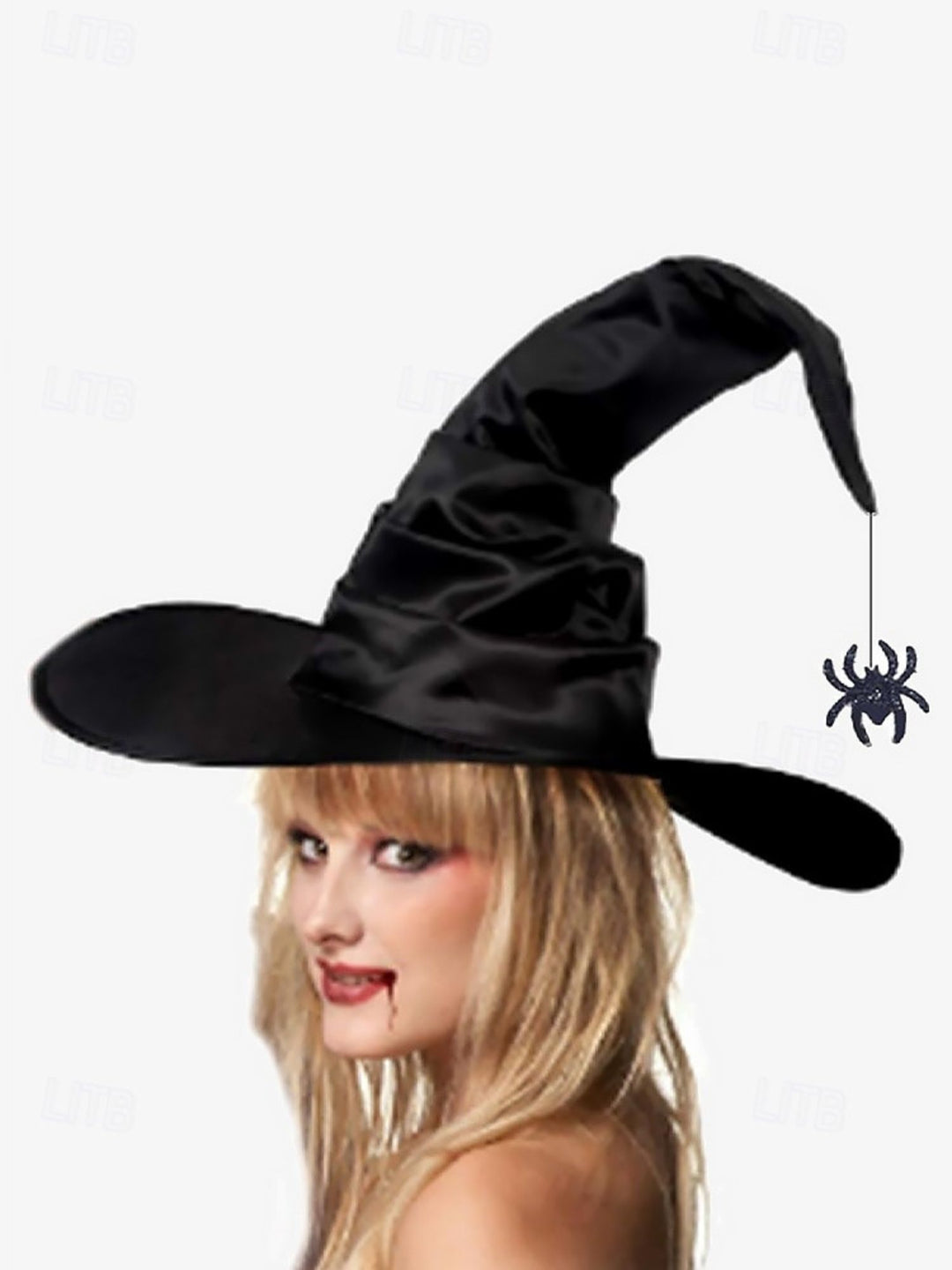 Halloween Black Spider Pointed Witch Hat Costume Parties Dress Prop