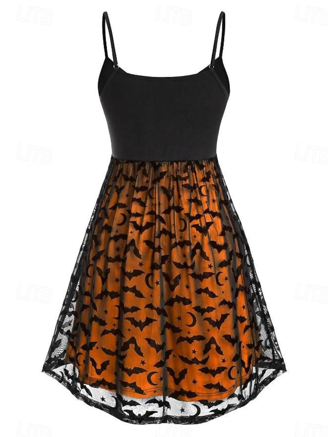 A-Line/Princess Sexy Slip Dress V-Neck Sleeveless Knee-Length Bat Halloween Performance Costumes Dress