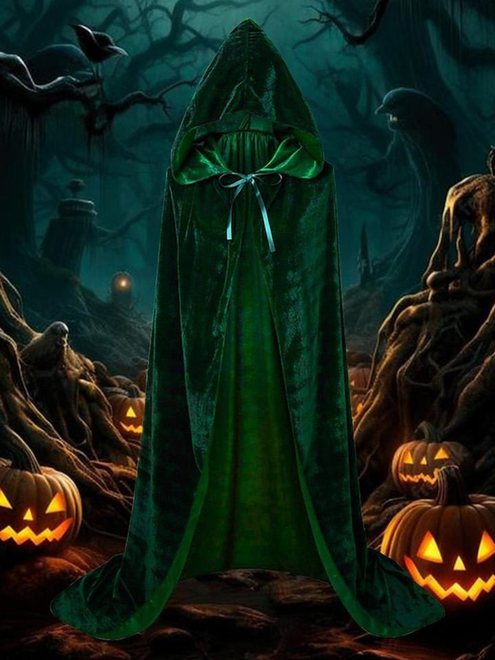 Dark Devil Halloween Witch Hooded Cloak Masquerade Costume Props