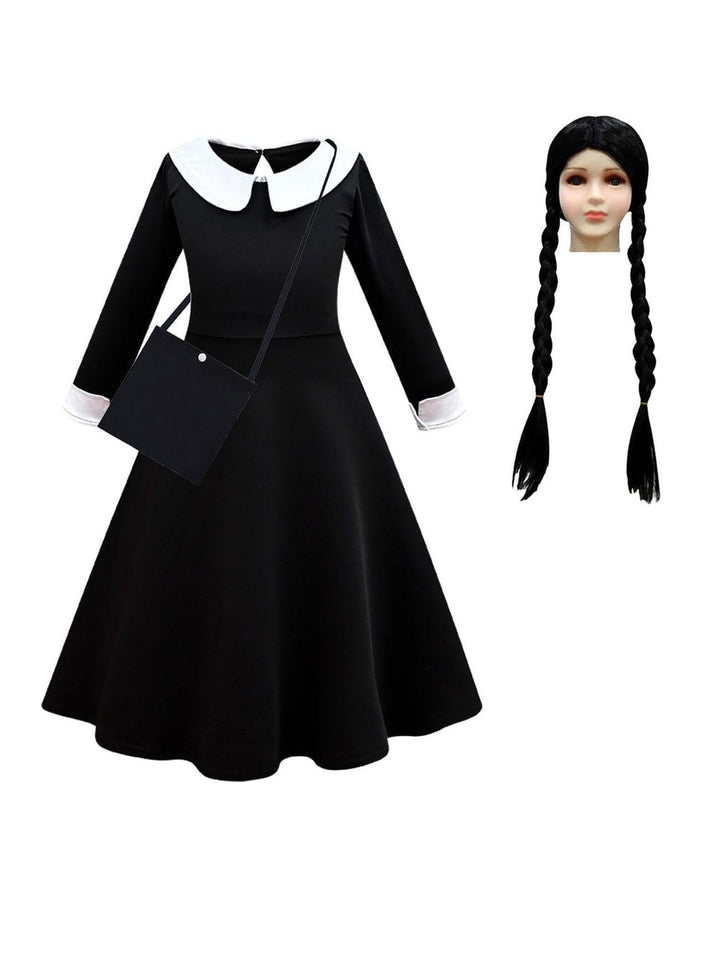 A-Line/Princess Crew Neck Long Sleeves Knee-Length Girl's Horrible Halloween Performance Costumes Set