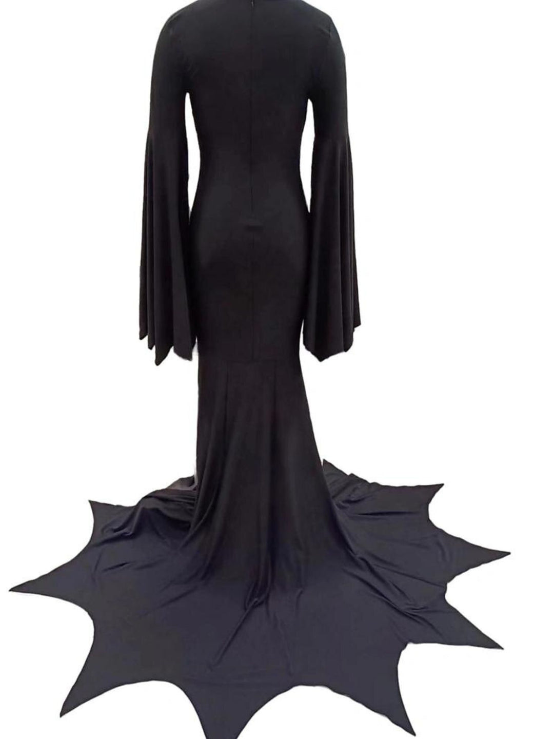 Sheath/Column Scoop Long Bat Sleeves Floor Length Goth Witch Halloween Performance Costumes Dress