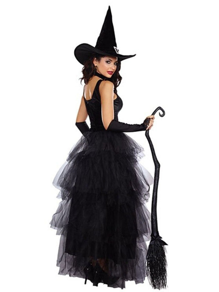 A-Line/Princess Square Neck Sleeveless Floor Length Sexy Witch Halloween Performance Costumes Dress