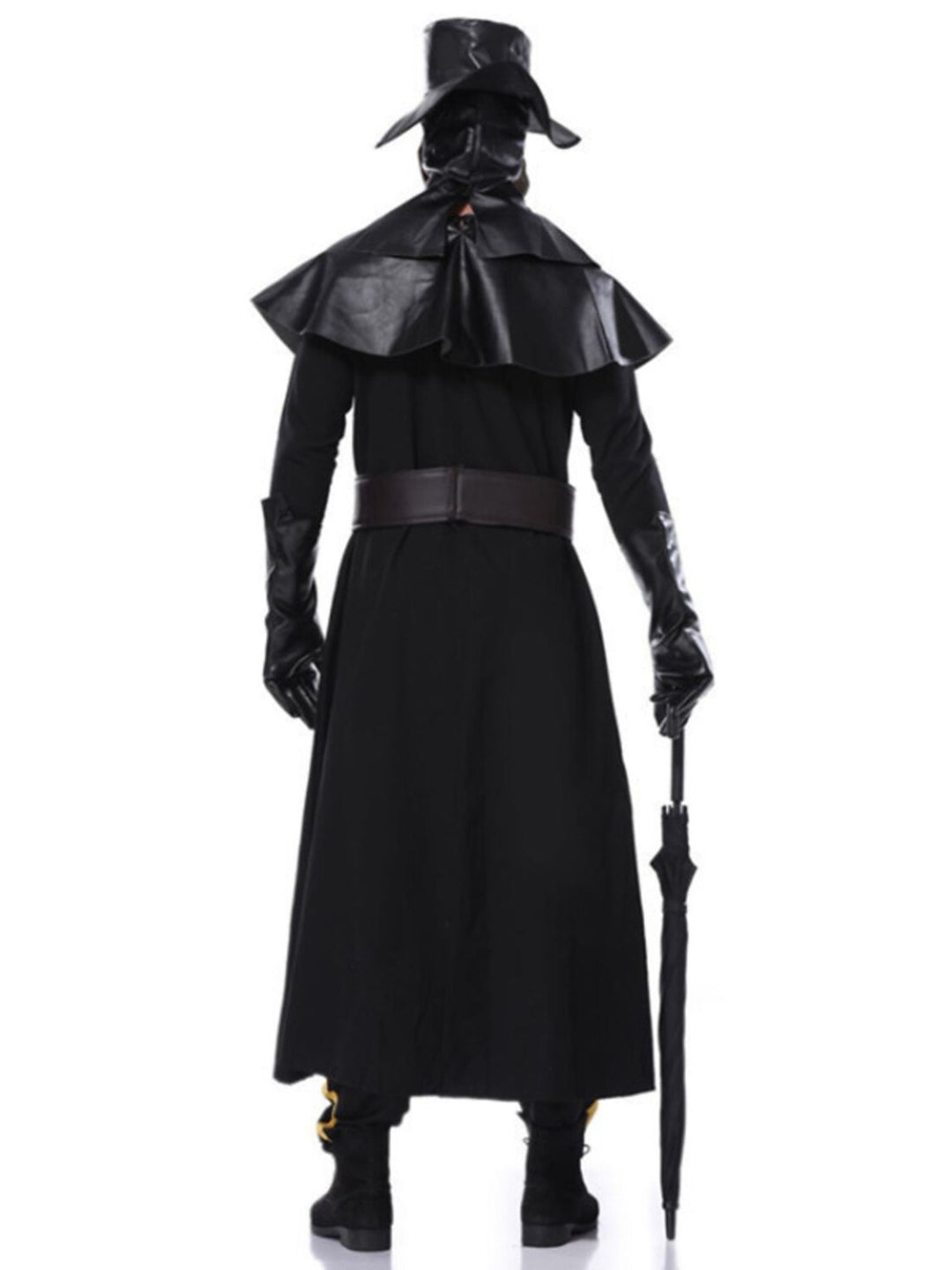 Halloween Black Steampunk Plague Doctor Adult's Cosplay Masquerade Costume