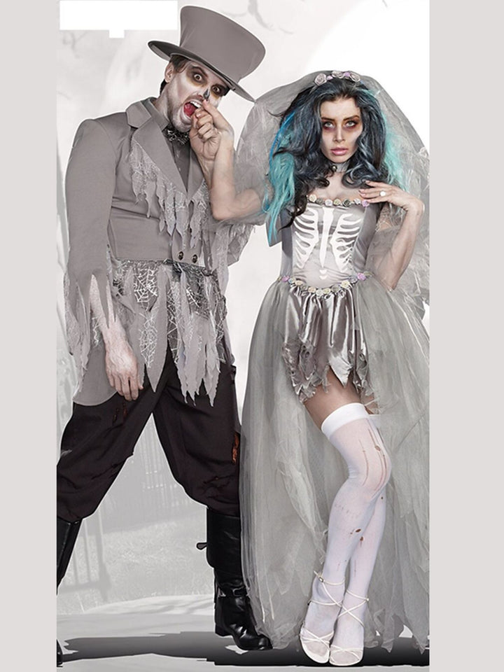 Halloween Party Couple Ghost Movie Scary Masquerade Costumes