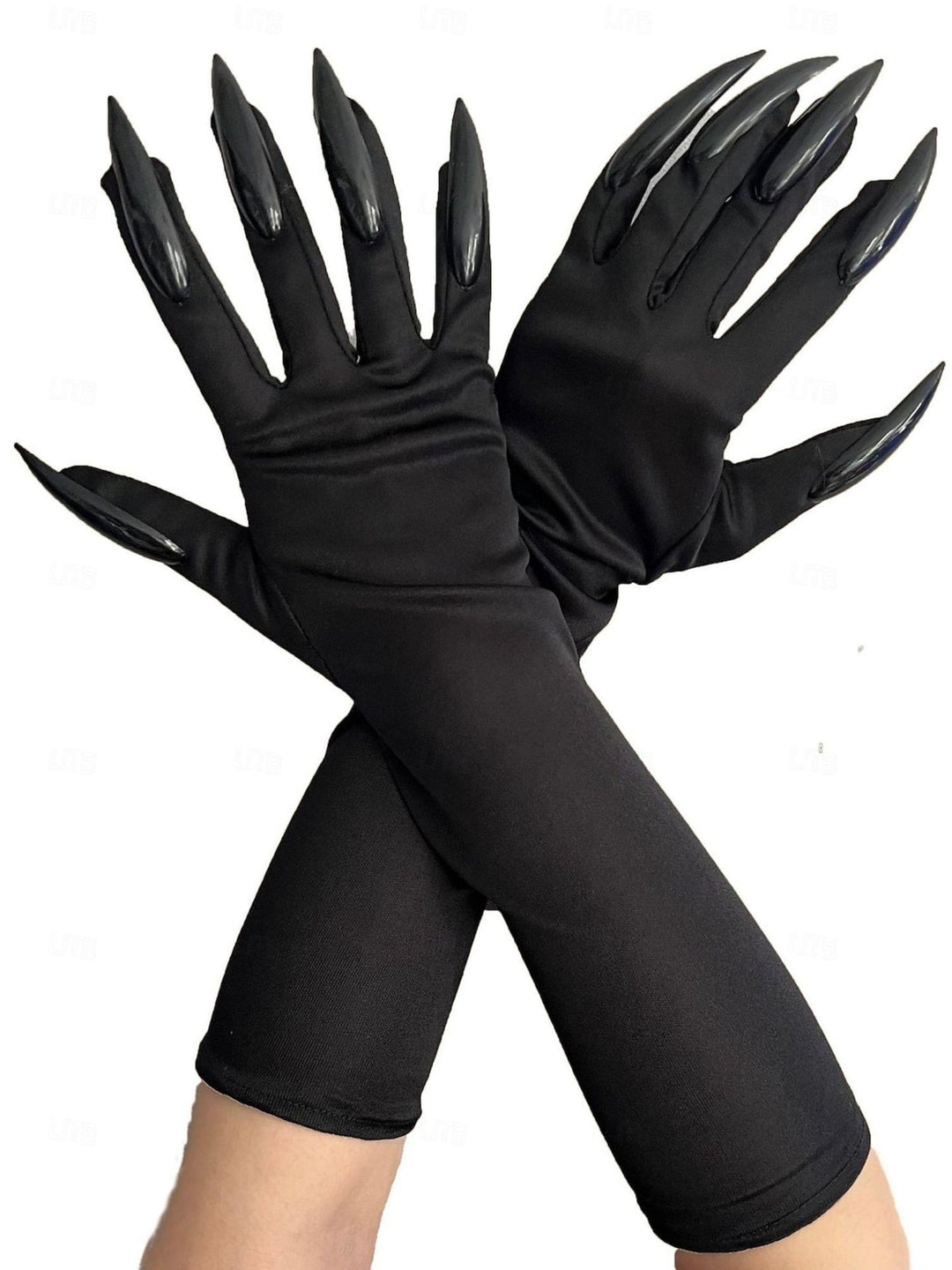 Black Witch Slim Elegant Gloves for Halloween Masquerade Party Costume Props