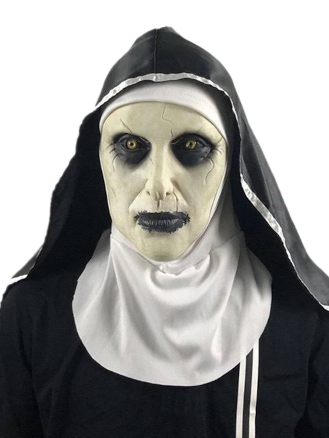 Black Horror Scary Nun Devil Mask Adult Halloween Performance Masquerade Props