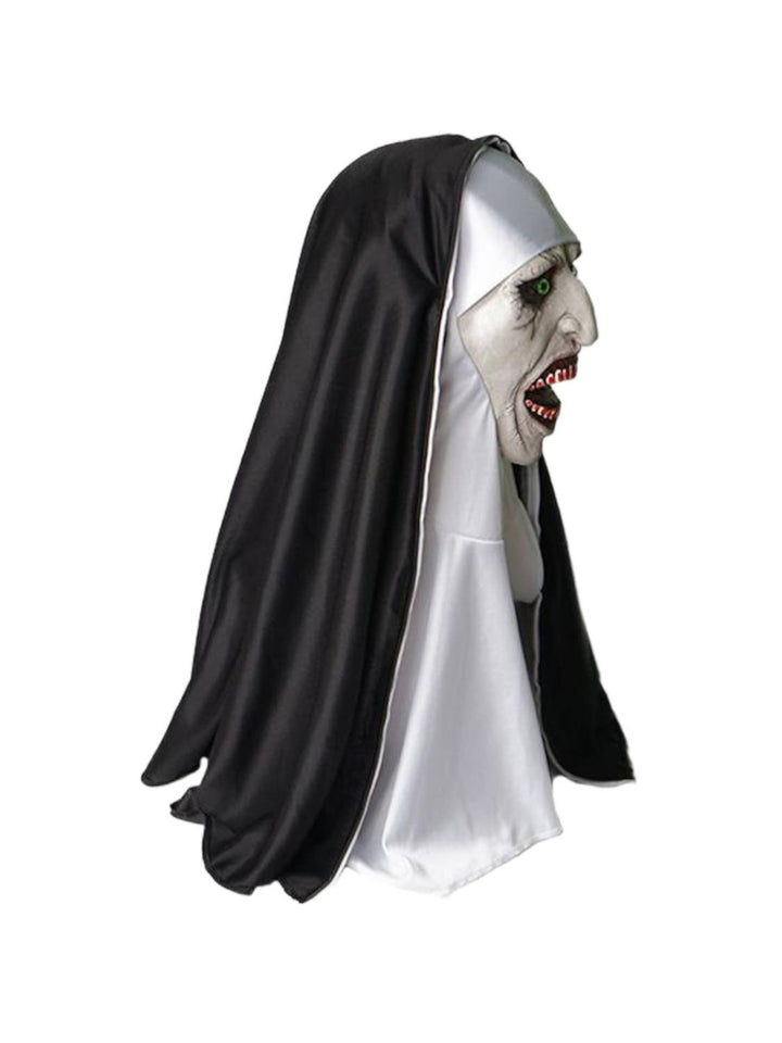 Black Horror Scary Nun Devil Mask Adult Halloween Performance Masquerade Props