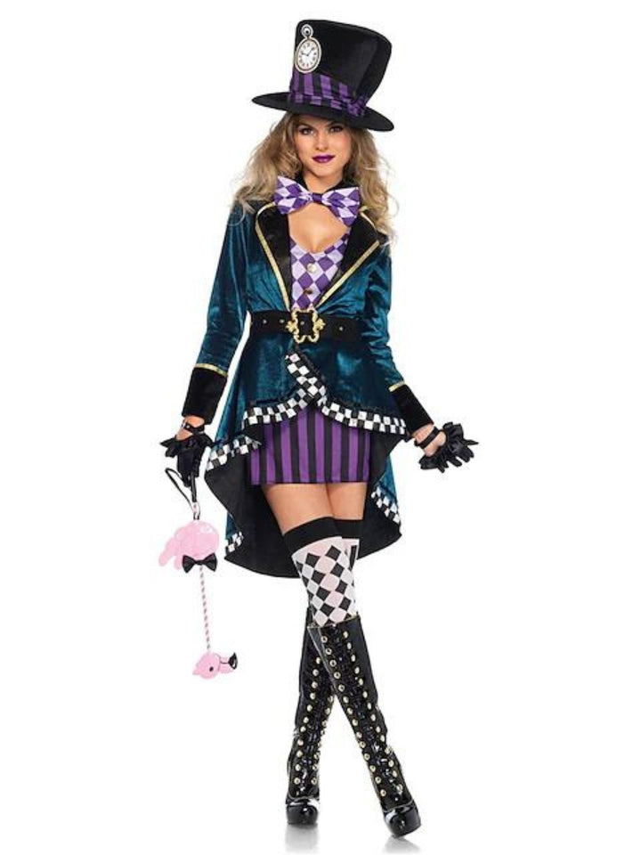 A-Line/Princess V-Neck Long Sleeves Asymmetrical Witch Easy Halloween Performance Costumes Dress