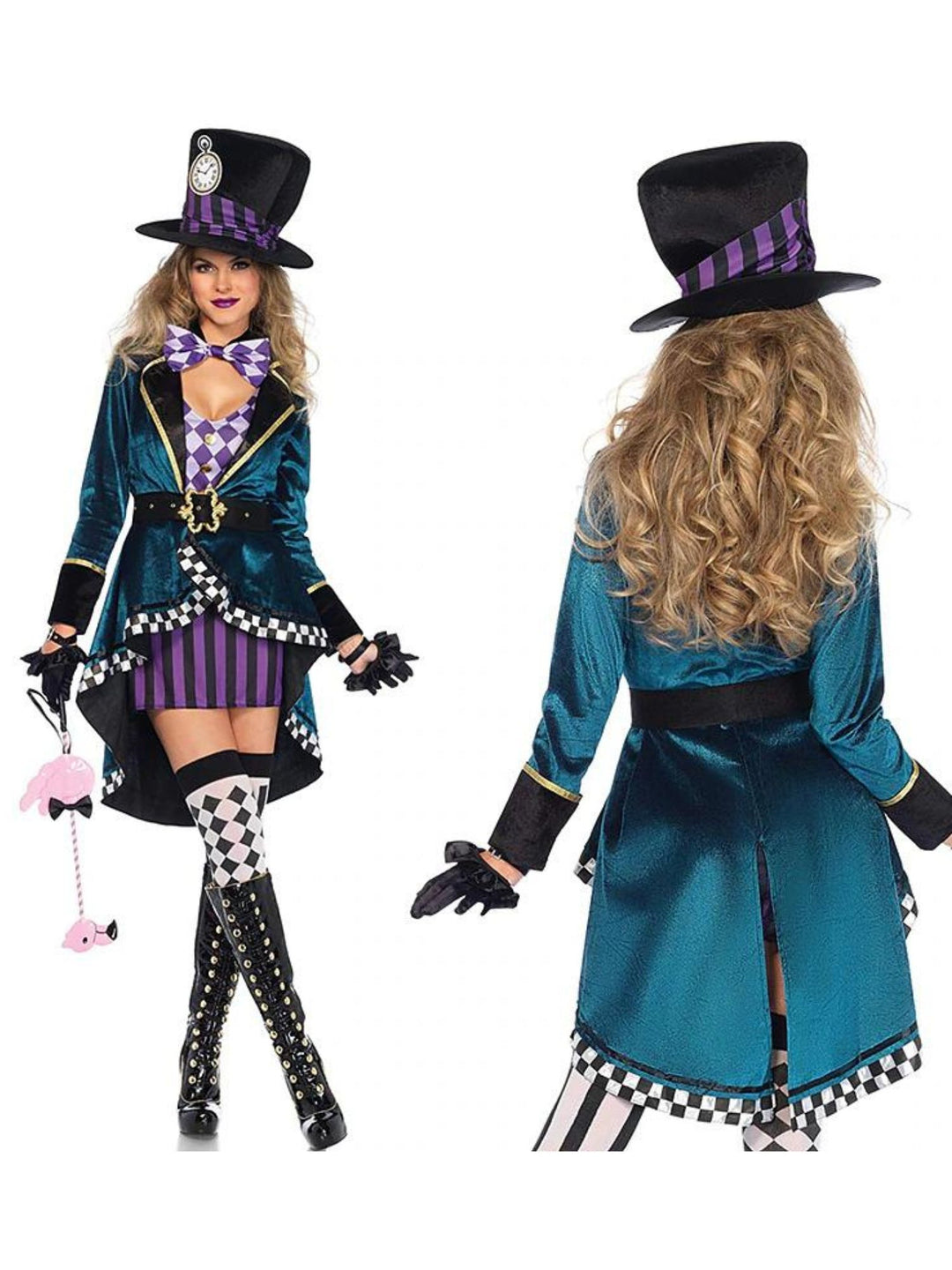 A-Line/Princess V-Neck Long Sleeves Asymmetrical Witch Easy Halloween Performance Costumes Dress