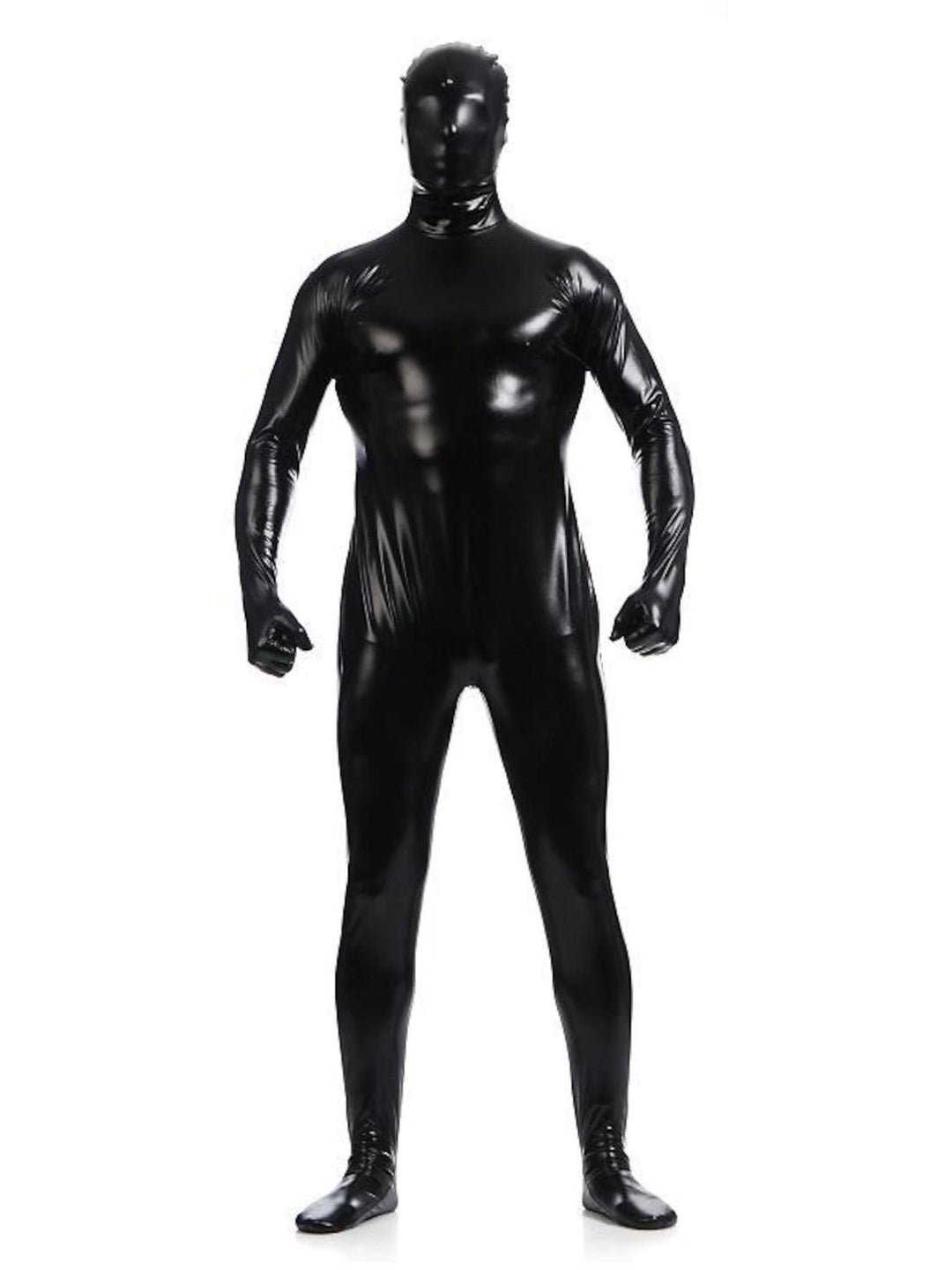 Solid Colored Sexy Latex Sparkling Bodysuit Halloween Funny High Elastic Costume