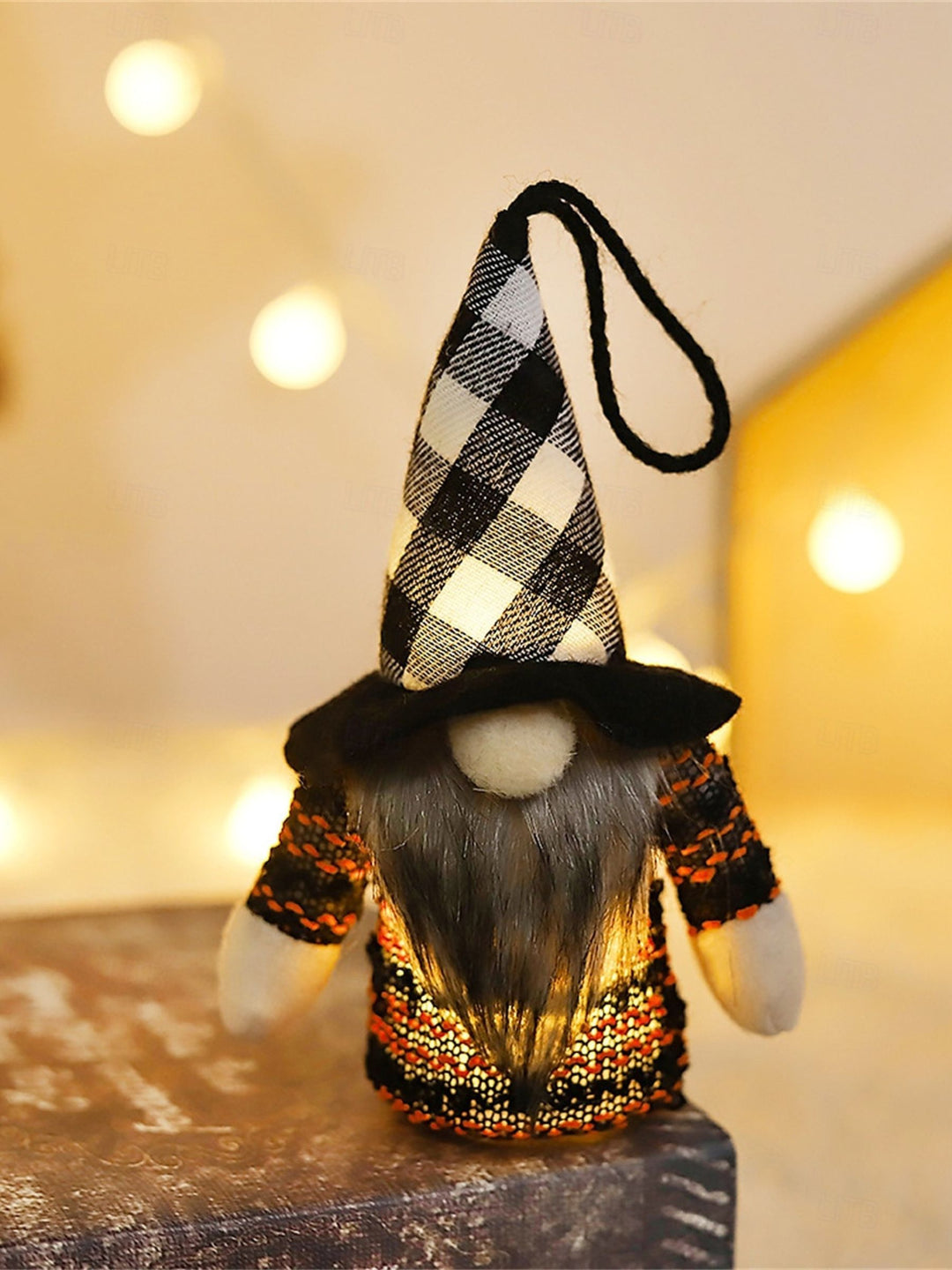 Forest Witch Pendant Hat Light Tabletop Decoration Cute Doll Halloween Props