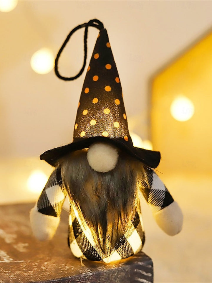 Forest Witch Pendant Hat Light Tabletop Decoration Cute Doll Halloween Props