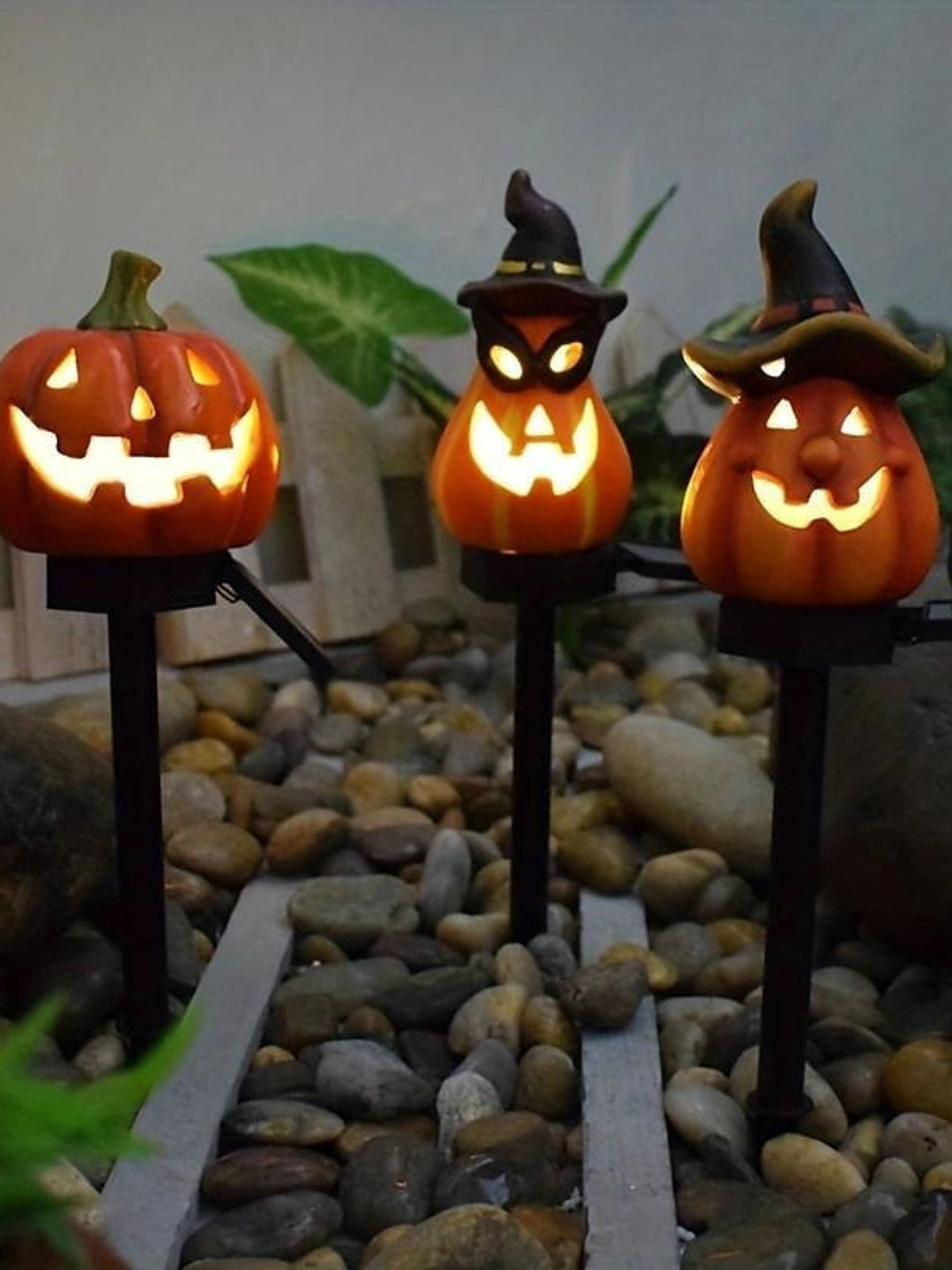 Halloween Outdoor Yard Recessed Floor Solar Decorative Pumpkin Lights