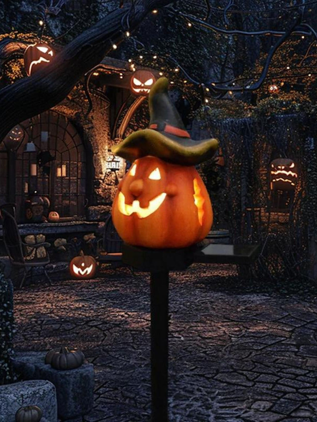 Halloween Outdoor Yard Recessed Floor Solar Decorative Pumpkin Lights