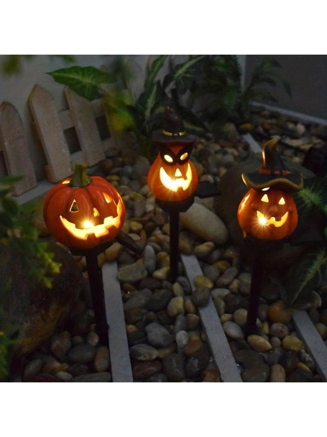 Halloween Outdoor Yard Recessed Floor Solar Decorative Pumpkin Lights