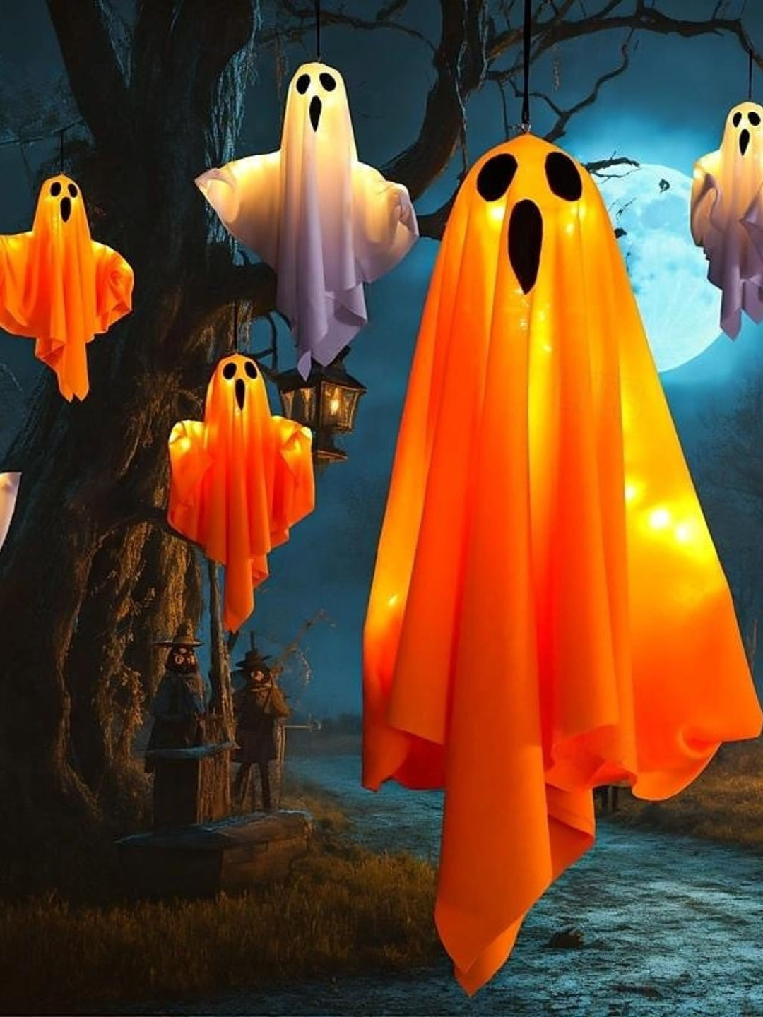 Halloween Ghost Hanging Atmosphere Decorative Light