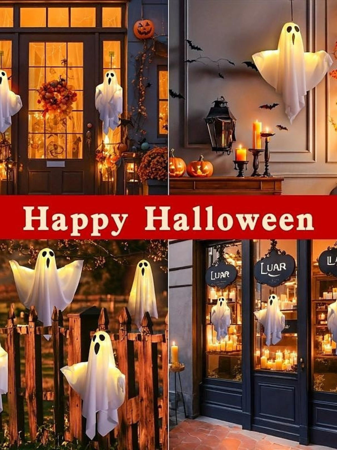 Halloween Ghost Hanging Atmosphere Decorative Light