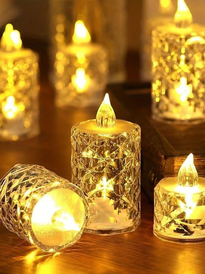 Retro Crystal Flameless Candle Atmospheric Lights (3 pics of set)