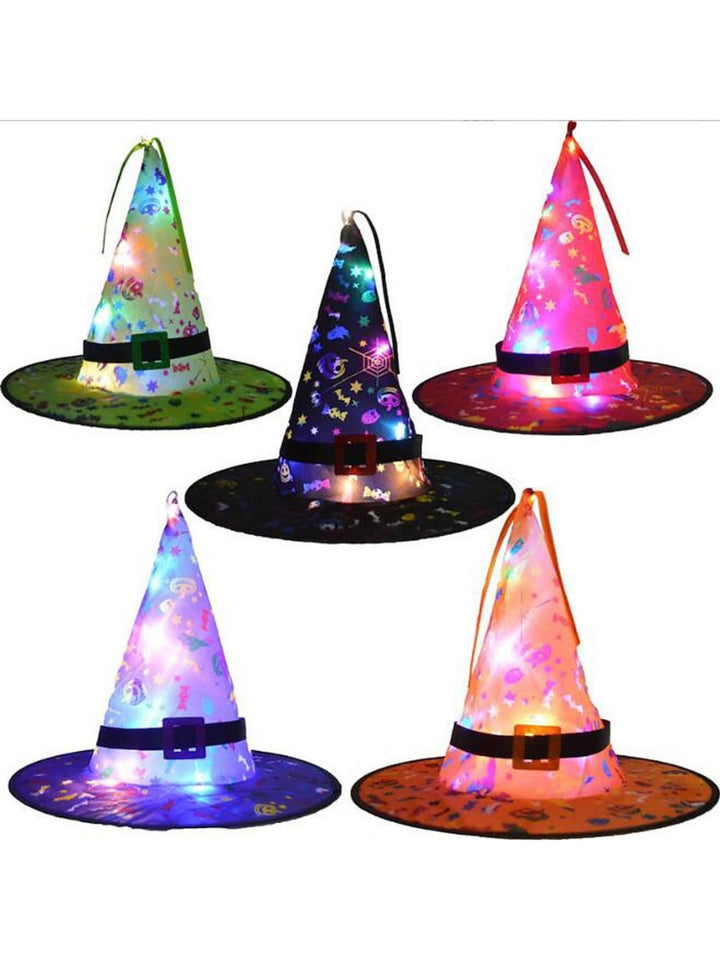 Halloween LED Glowing Witches Hat Party Decoration Cosplay Costume Props