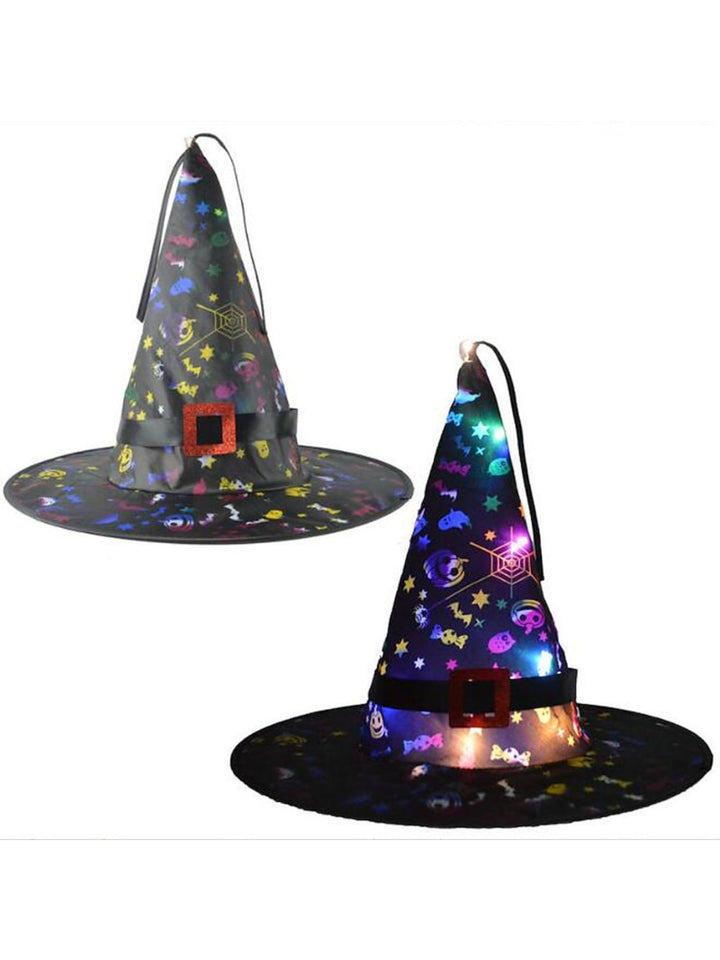 Halloween LED Glowing Witches Hat Party Decoration Cosplay Costume Props