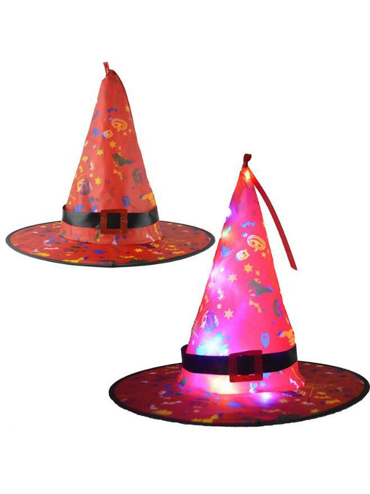 Halloween LED Glowing Witches Hat Party Decoration Cosplay Costume Props