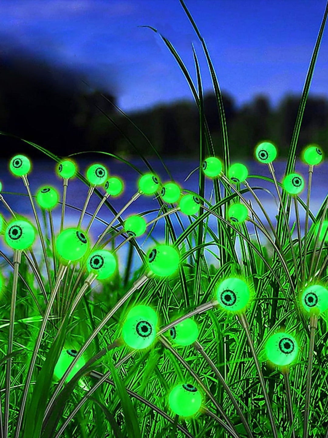 Halloween Green Firefly Ghost Eyeball Swing Horrror Atmosphere Lights