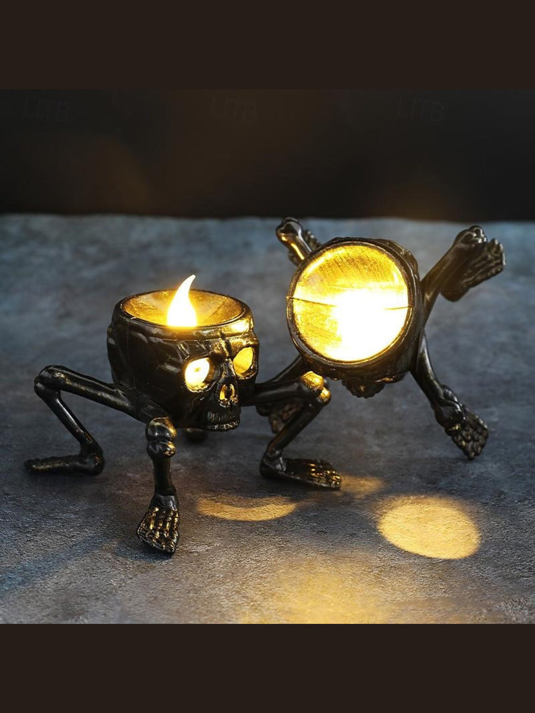 Halloween Vintage Skeleton Hand and Foot LED Candle Atmosphere Light