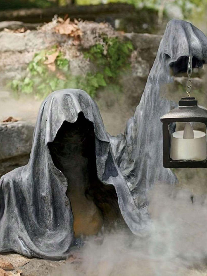 Halloween Horror Carrying Lamp Hell Death Resin Statue Floor Decoration Lights