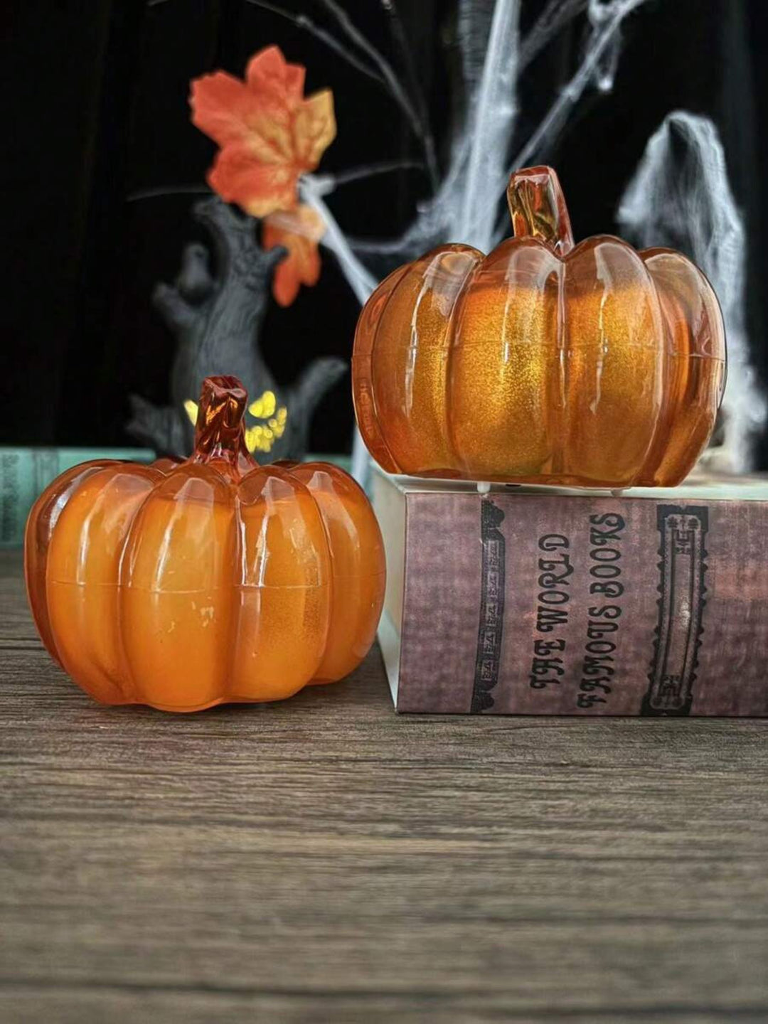 Halloween Pumpkin Candle Glow Desktop Decoration Costume Props