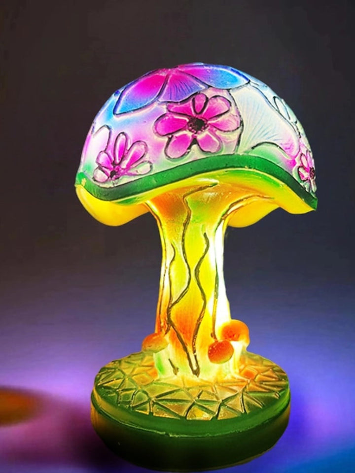 Halloween Exquisite Imitation Stained Glass Mushroom Night Light